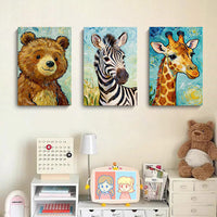 Van Gogh Style Animal Art Prints for Kids' Room Decor