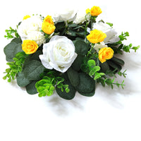 Artificial Rose Eucalyptus Wreath for Door Wall Decor