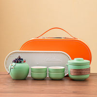 Portable Travel Tea Set with Teapot and Cups for Outdoor Camping and Travel