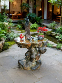 Water Mill Outdoor Garden Artificial Taihu Stone Rockery Bonsai Base Villa Garden Decoration Small Tea Table Ornament