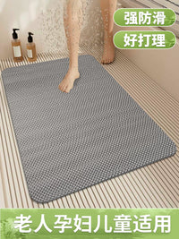 Non-Slip PVC Hollow Bathroom Floor Mat for Home and Commercial Use, Water-Draining and Anti-Fall