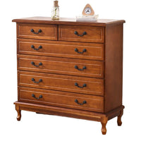 Solid Wood Chest of Drawers with Multiple Storage Drawers for Bedroom