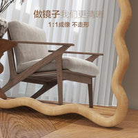 Nalance Irregular Cloud Wave Full Length Mirror for Dressing Room, Wall-Mounted or Freestanding