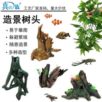 Aquarium Driftwood Decor Moss Tree Root Branches for Fish Tank Landscaping
