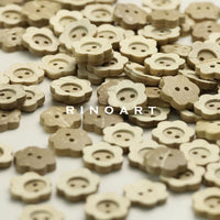 RuoNai Eco-Friendly Plum Blossom Coconut Shell Buttons for DIY Crafts and Apparel