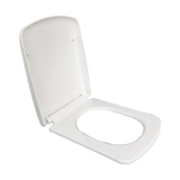 Square Soft-Close Toilet Seat with Dual Buttons, Thickened Material, Universal Fit