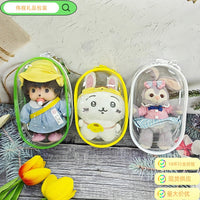Transparent PVC Doll Carrier Bag for 13-15cm Cotton Dolls