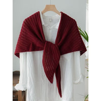 Women's Knitted Triangle Shawl Scarf, Oversized Winter Warm Wrap