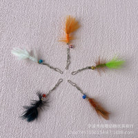 Sparkle Teaser Wand Replacement Head for Cats - Durable Feather and Plush Insect Toy