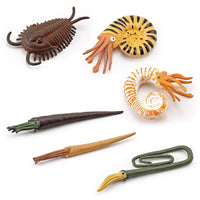 Miniature Prehistoric Ocean Animal Models for Kids - Ammonite, Trilobite, Turtle, Dunkleosteus Figurines