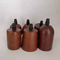 Walnut Wood E27 Screw Base Lamp Holder for Pendant & Floor Lights