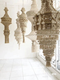 Bohemian Woven Pendant Light Shade for Living Room Dining Room Hotel Decor