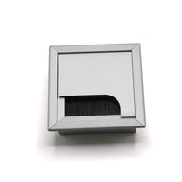 Aluminum Alloy Desk Cable Grommet with Brush Strip for Office and Conference Tables