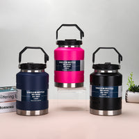 Stainless Steel Insulated Water Bottle with Straw, Large Capacity Portable Outdoor Sports Kettle