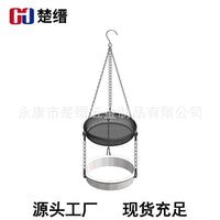 Hanging Metal Mesh Bird Feeder and Waterer Combo for Outdoor Gardens