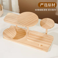 Wooden Tiered Display Stand for Jewelry, Figurines, and Collectibles
