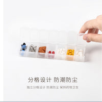 Portable 7-Day Pill Organizer with Detachable Compartments