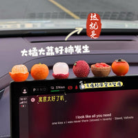 Cute Cartoon Orange Apple Lychee Car Dashboard Ornaments