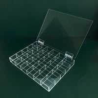 Clear Acrylic Divided Storage Box with Lid for Jewelry and Small Items