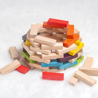 Prince Mom Beechwood Stacking Blocks Game for Kids 3-6 Years Old