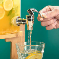 Glass Cold Water Pitcher with Faucet, High Temperature Resistant Beverage Dispenser for Juice, Tea, and Lemonade