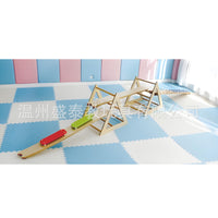 Kids Indoor Climbing Frame and Slide Set for Early Education and Sensory Training