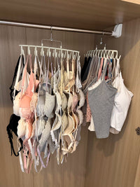 Rotating Double-Row Hanger for Scarves, Belts, and Lingerie - Space-Saving Closet Organizer
