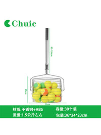 Chuic Tennis Ball Collector, Rolling Picker Upper, Portable Telescopic Ball Retriever for Quick Collection