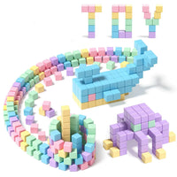 Magnetic Building Blocks for Kids, Macaron & Transparent Colors, DIY Educational Toy