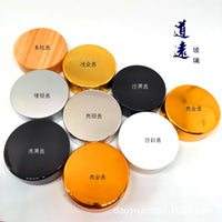 Cosmetic Cream Jar Lids with ABS Electroplated UV Coating and Wood Grain Options