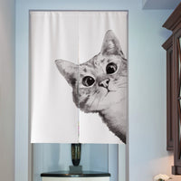Nordic Insulated Cotton Linen Doorway Curtain for Kitchen Bathroom Windows