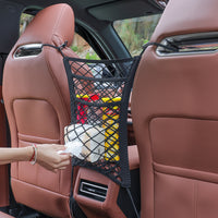 Car Seat Storage Mesh Net Organizer for Backseat Barrier, Pet/Child Divider
