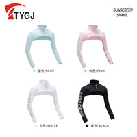 Women's Ice Silk Golf Shawl Arm Sleeves UV Protection Cooling Shoulder Cover for Outdoor Cycling