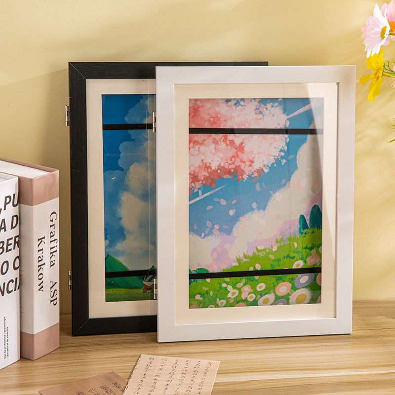 Kids Art Display Frame with Magnetic Closure - Wall Mount Flip-Open Picture Frame for A3/A4/8.5x11 Artwork Storage