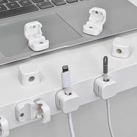 Magnetic Cable Organizer Clips for Desk and Wall Mounting, Self-Adhesive Cord Holder for Charging Cables