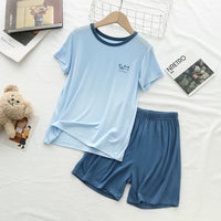 Kids' Summer Short Sleeve Pajama Set for Boys, Casual Homewear with Shorts