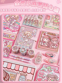 Little Mochi Deluxe Journaling Kit with Washi Tapes, Stickers, and Tools for Girls