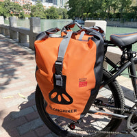 Waterproof Bicycle Pannier Bag 50L, Rainproof Rear Rack Bag for Long-Distance Cycling, Bike Touring Gear