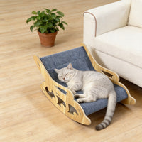 Cat Scratching Board Rocking Chair Summer Sofa Wooden Grinding Claw Cat Bed Pet Supplies Cat Scratch Pad