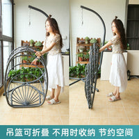 Detachable Rattan Wicker Swing Chair for Indoor Outdoor Patio Balcony Bedroom