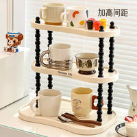 Luxury 2/3-Tier Coffee Mug & Teacup Storage Rack with Display Stand