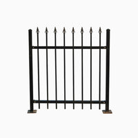 Wrought Iron Fence Panel for Villas, Parks, and Municipalities - Anti-Climb Security Barrier