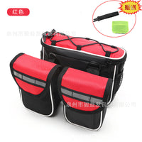 Waterproof Bicycle Front Frame Bag, 4-in-1 Top Tube Pouch, Multifunctional Cycling Saddle Bag for Mountain Bikes