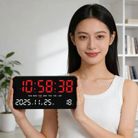11-inch LED Digital Alarm Clock with Large Display, Multifunctional Desktop/Wall Mount