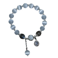 Cat's Eye Stone Beaded Bracelet with Chinese Style Elements