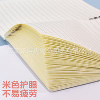 Cute Transparent Detachable Cover Loose-Leaf Notebook for Students, B5 Lined/Grid Pages