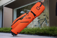 Boyea Golf Travel Bag with Wheels, Lightweight Nylon Waterproof Wear-Resistant Golf Club Carrier for Air Travel