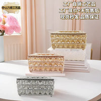 Ins Style Crystal Tissue Box Holder for Desktop Storage