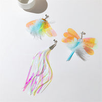 Cat Teaser Wand with Feather Refills and Extendable Rods