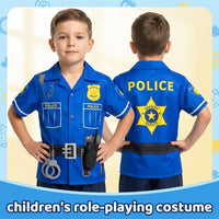 Kids' Role Play Costume Set - Firefighter, Police, Chef, Pilot Outfits for Stage Performance & Pretend Play